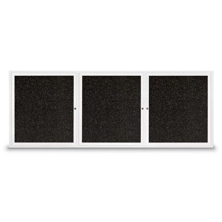 United Visual Products Sliding Door Indoor Enclosed Corkboard, 7 UV9027ACSH-GOLD-DBURGU
